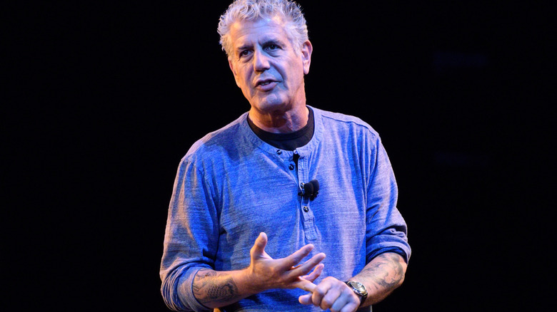 Anthony Bourdain on stage