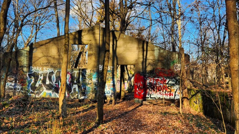 graffiti-covered Dead Man's Hollow
